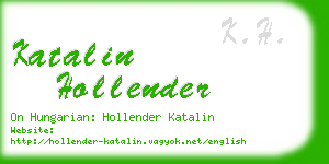 katalin hollender business card